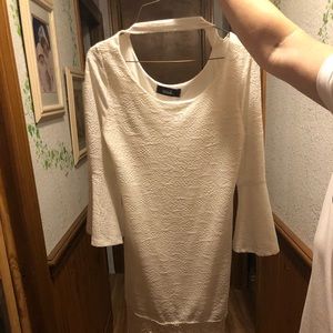 Off white dress with fringe bottom